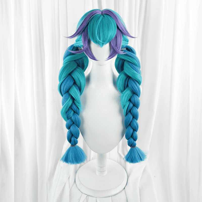 L-email Wig LOL Rain Shepherd Gwen Twin Tails Cosplay Wig