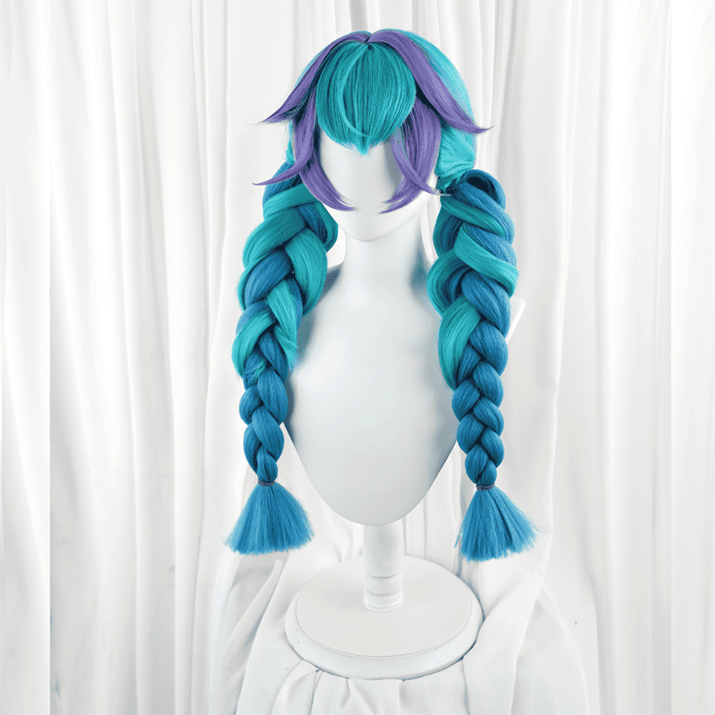 L-email Wig LOL Rain Shepherd Gwen Twin Tails Cosplay Wig