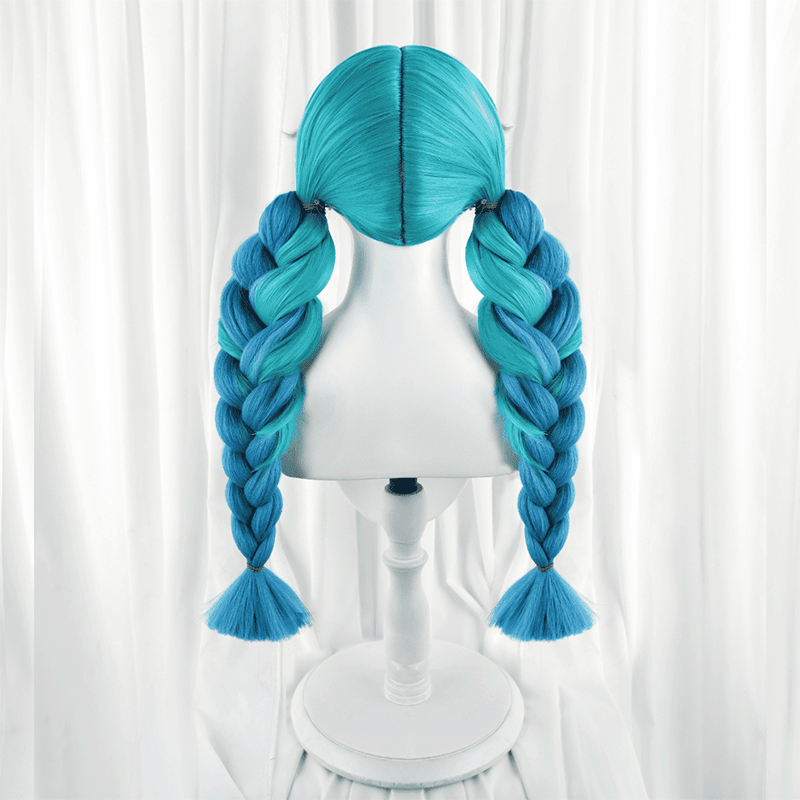 L-email Wig LOL Rain Shepherd Gwen Twin Tails Cosplay Wig