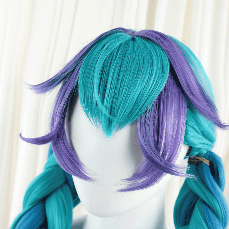 L-email Wig LOL Rain Shepherd Gwen Twin Tails Cosplay Wig