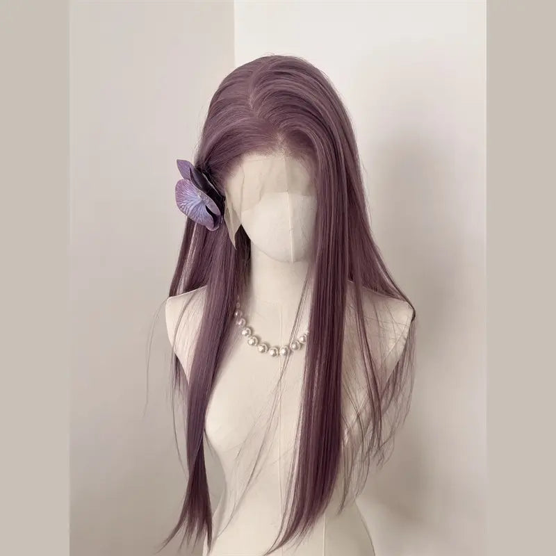 L-email Wig Muted Mauve 13×6 Lace Wig with Hand-Tied Nape