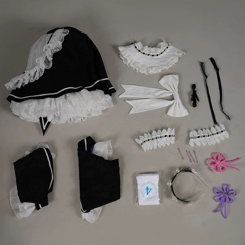 L-email Wig Re:Zero Rem Ram Maid Dress Cosplay Costume