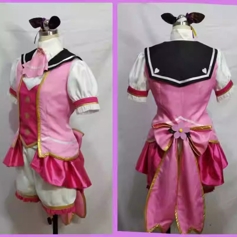 Umamusume: Pretty Derby Sakura Laurel Racing Outfit Cosplay Costume03-L-email Wig