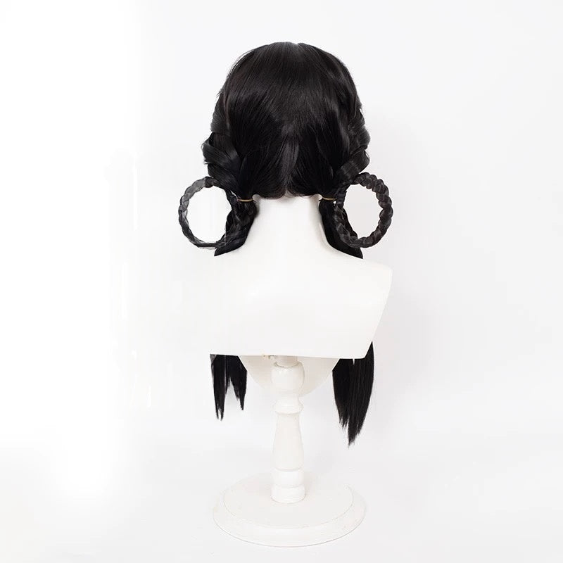 L-emailWigWhereWindsMeetFemaleYoungMasterBlackDoubleBraidsCosplayWig_2