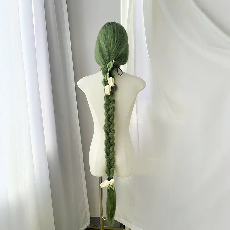 L-email Wig 130cm Extra Long Green Straight Lolita Wig