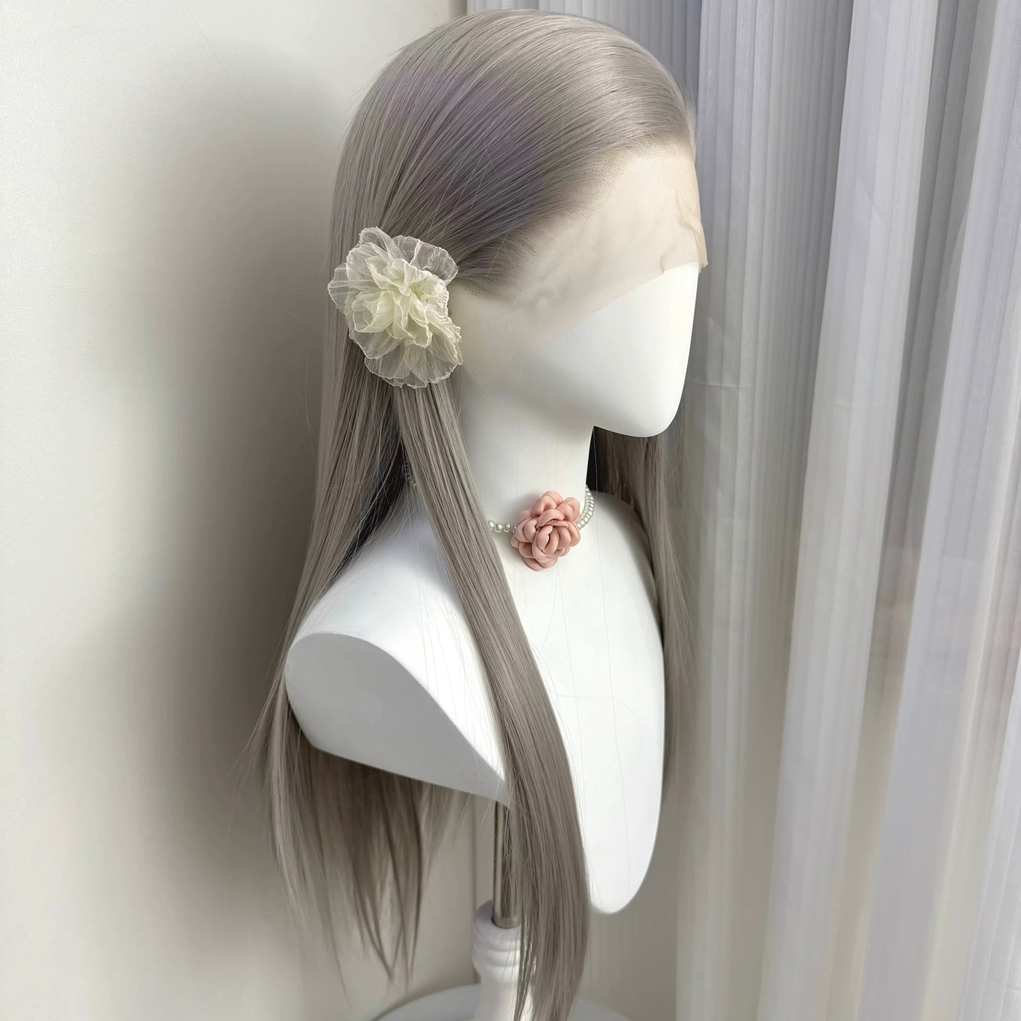 L-email Wig 13 x 3.5 Hand Hook 6 Colors 70cm Long Straight Lace Front Wigs