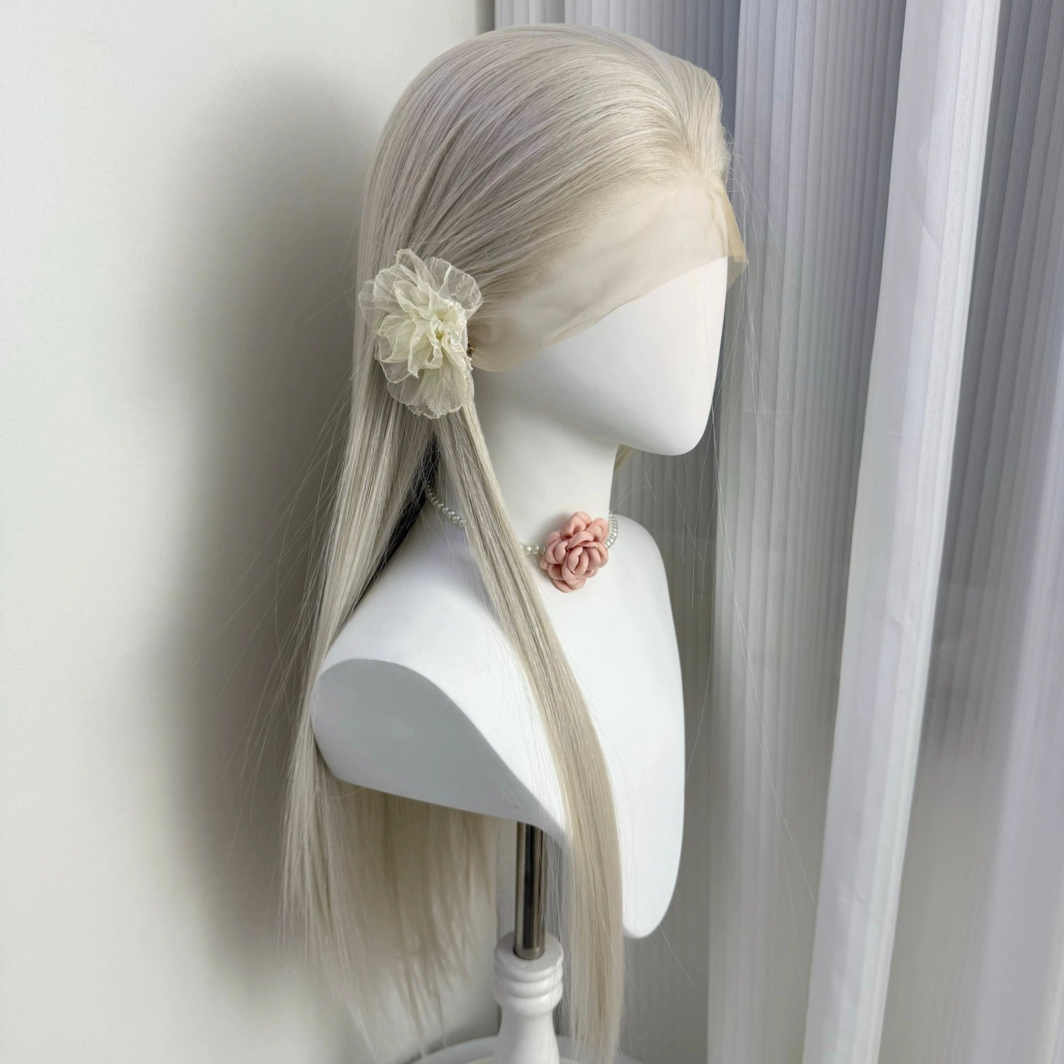 L-email Wig 13 x 3.5 Hand Hook 6 Colors 70cm Long Straight Lace Front Wigs