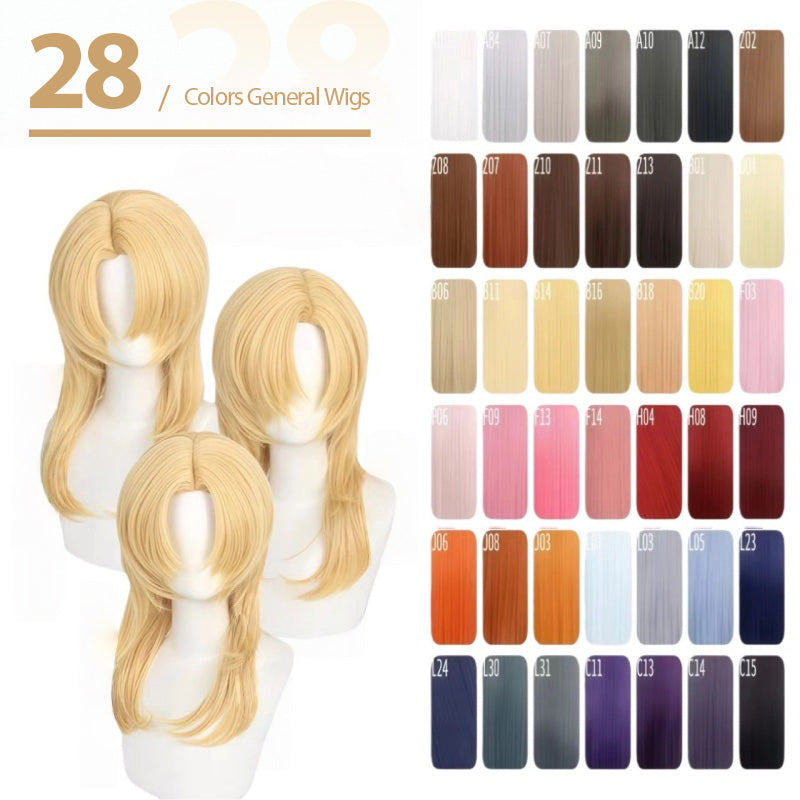 L-email Wig 28 Colors 50cm General Cosplay Wigs1