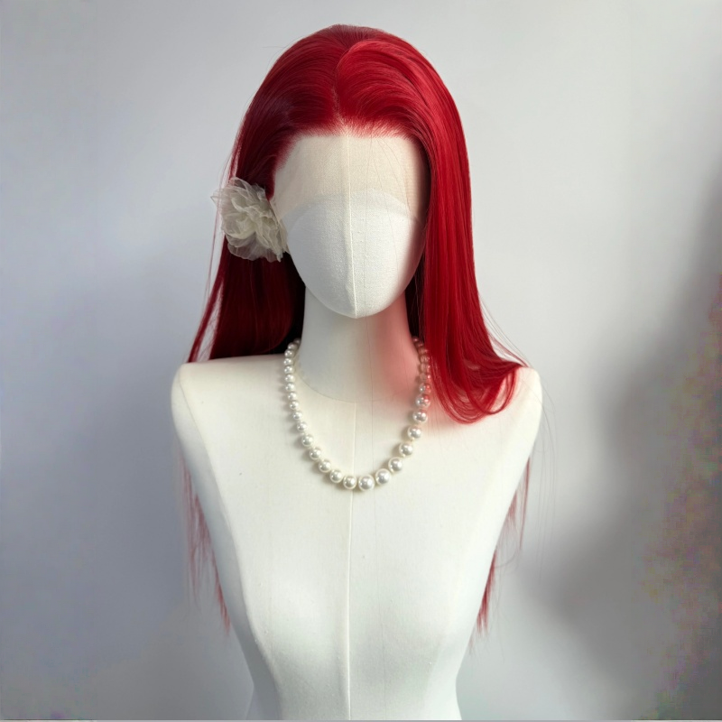 L-email Wig 7 Colors 13×4 Hand Hook 80cm Long Straight Font Lace Wig3