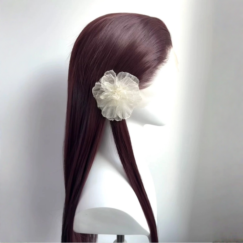 L-email Wig 7 Colors 13×4 Hand Hook 80cm Long Straight Font Lace Wig6