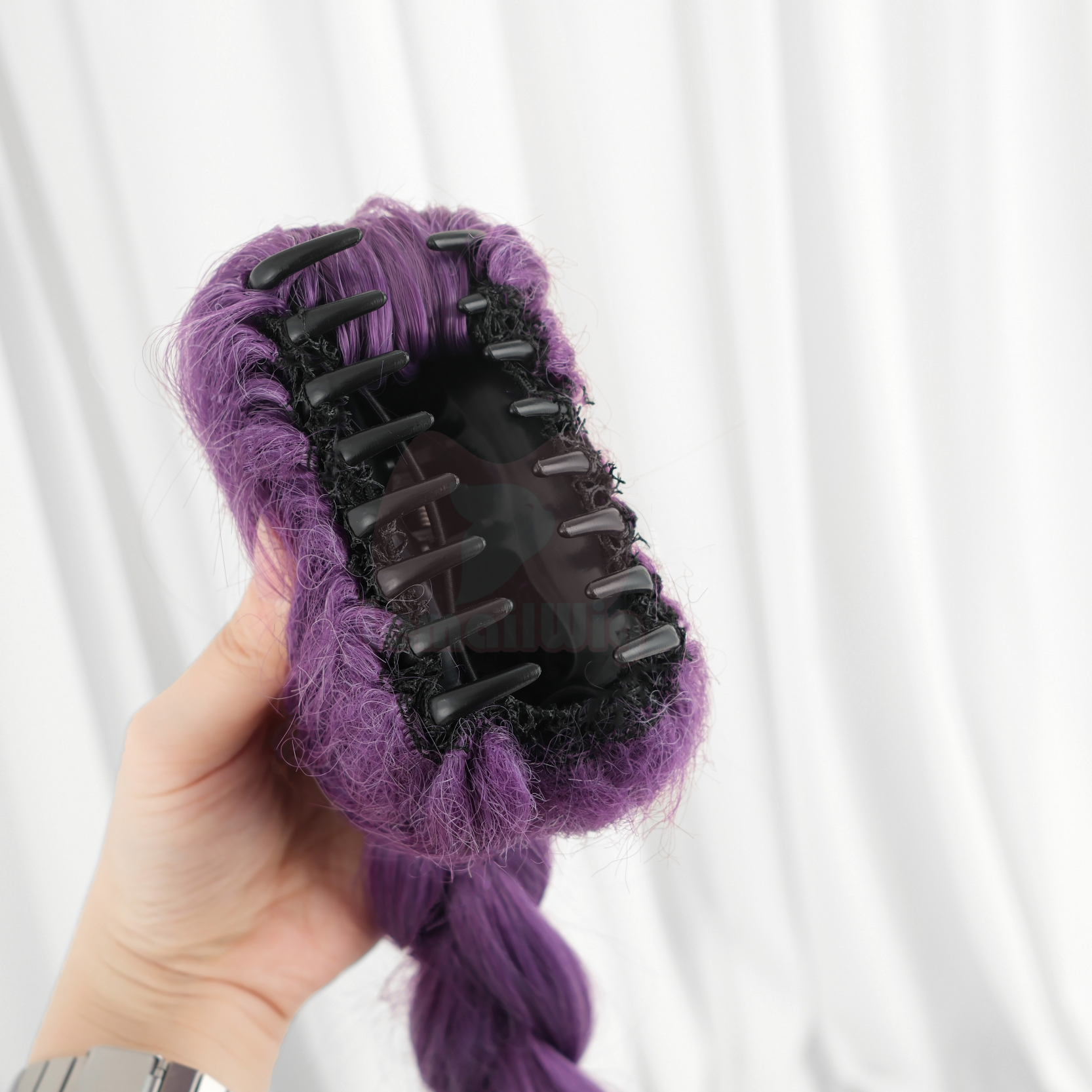 L-email Wig Anime Movie Kpop Demon Hunter Rumi Purple 100cm Long Cosplay Wig