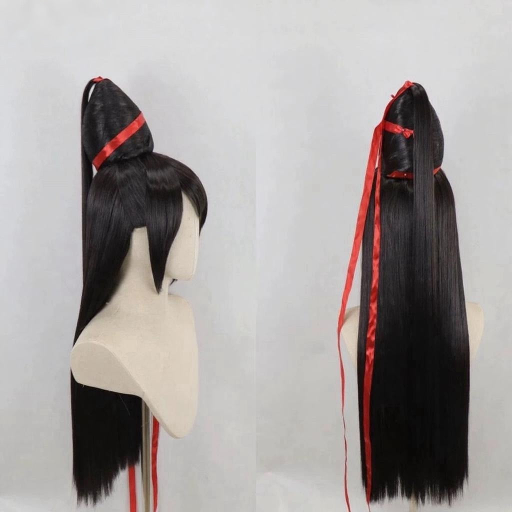 L-email Wig Bayonetta 80cm Long Black Color Cosplay Wig