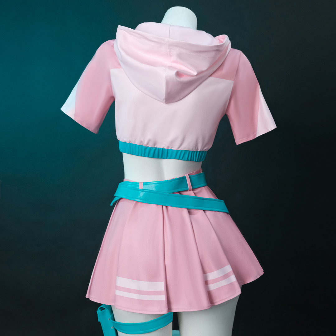 L-email Wig Fortnite_Hatsune_Miku_Pink_Skirt_Cosplay_Costume