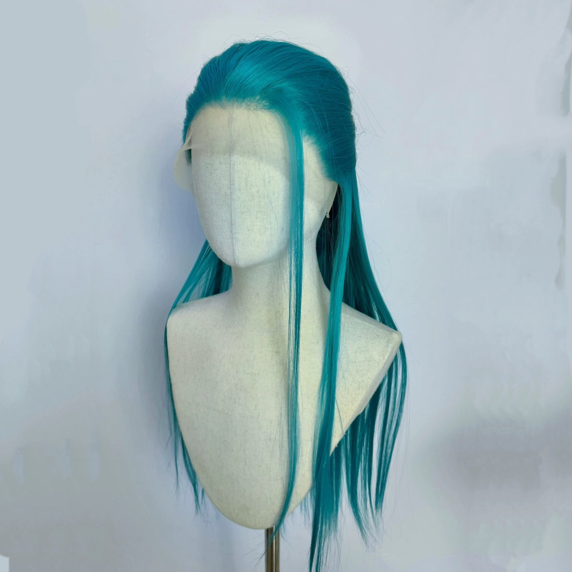 L-email Wig Hand Hook 13×3.5 Hatsune Peacock Blue Cosplay Lace Front 70cm Wig