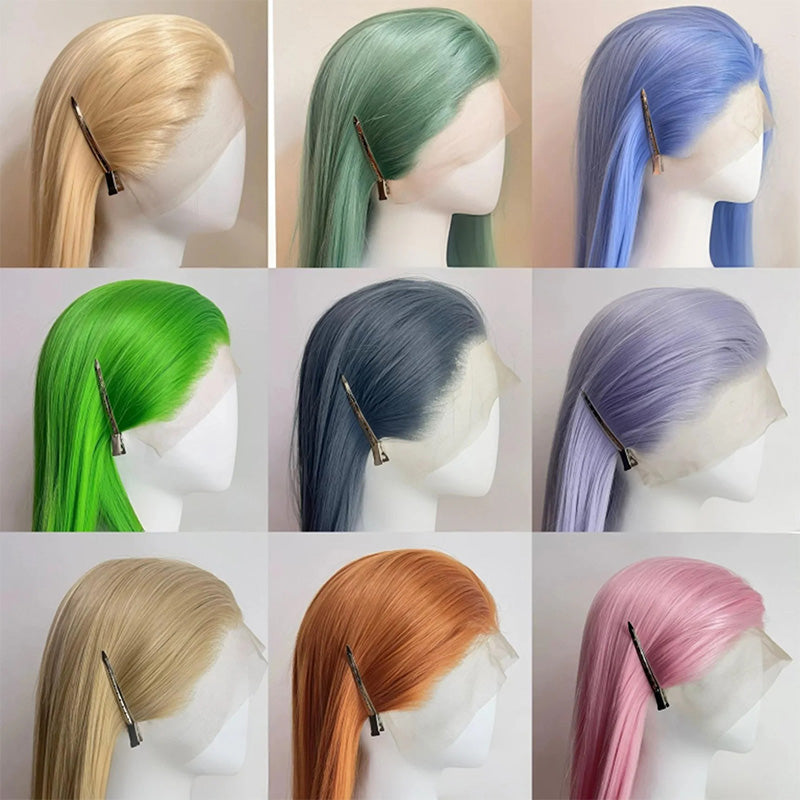 L-email Wig Hand Hook 22 Colors 70cm Straight Lace Front Wigs