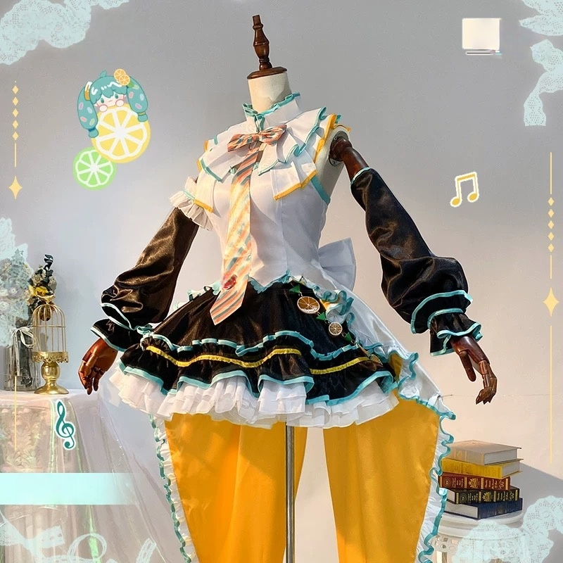 L-email Wig Hatsune Miku X Dairy Queen Lolita Skirt Cosplay Costume2