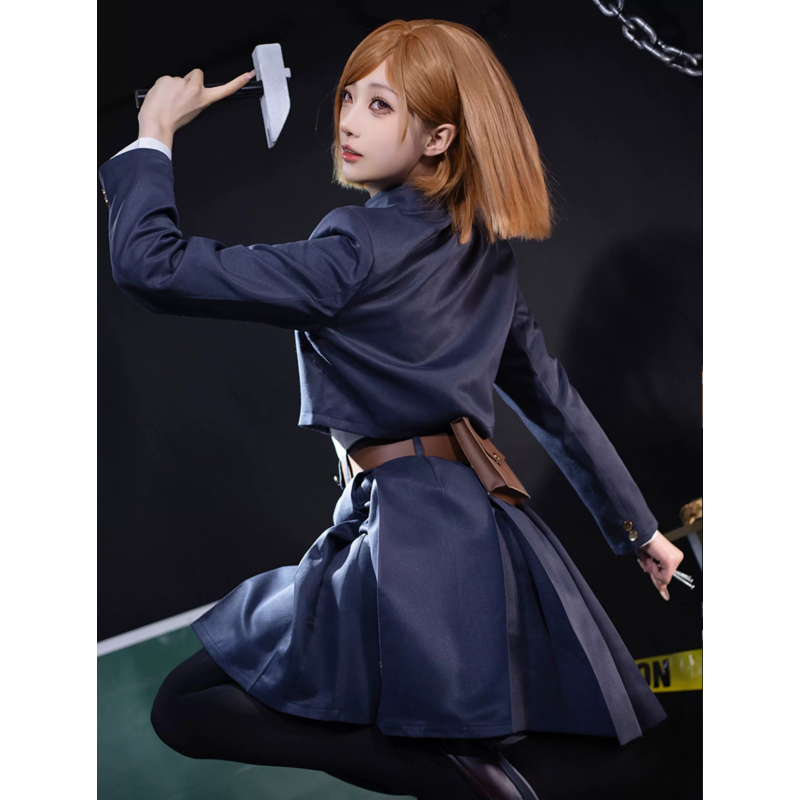 L-email_Wig_Jujutsu_Kaisen_Nobara_Kugisaki_Uniform_Halloween_Cosplay_Costume_11