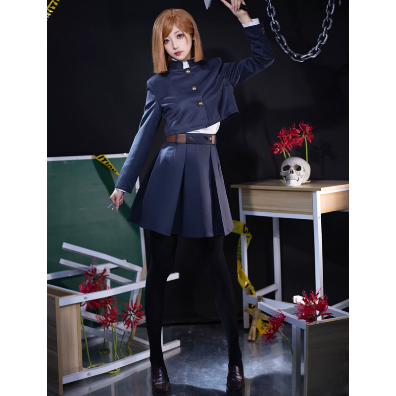 L-email_Wig_Jujutsu_Kaisen_Nobara_Kugisaki_Uniform_Halloween_Cosplay_Costume_6