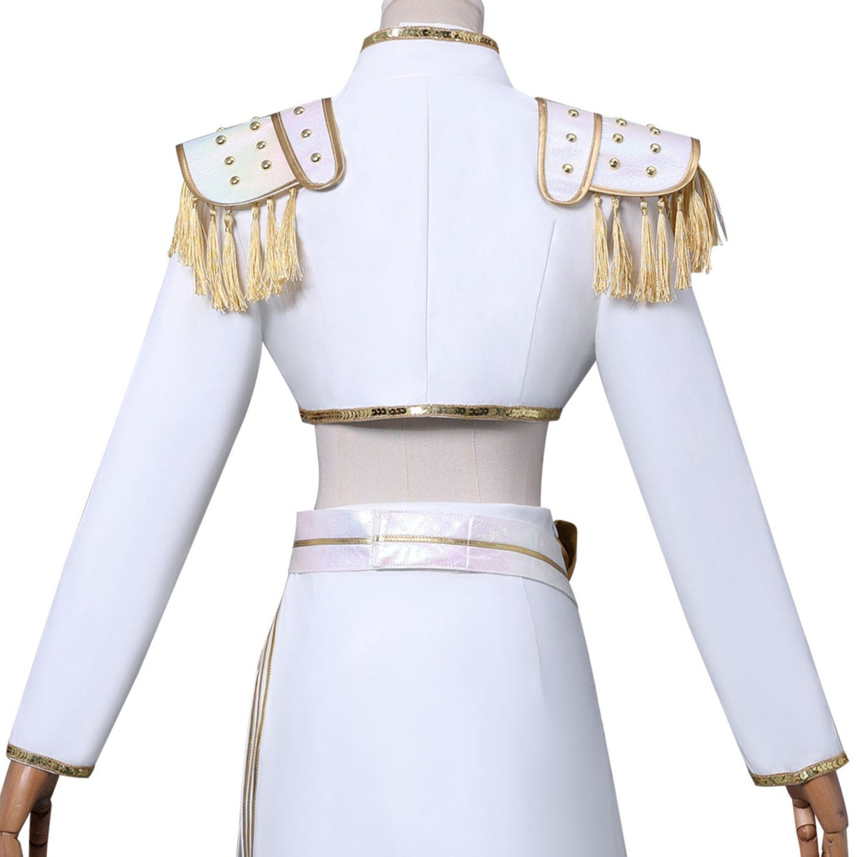 L-email Wig Kpop Demon Hunter White Outfit Mira Cosplay Costume (XS-XXXL)