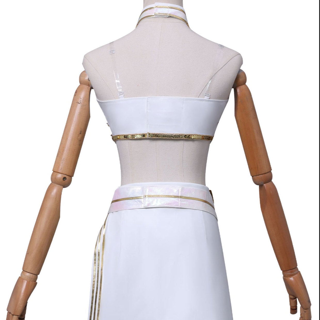 L-email Wig Kpop Demon Hunter White Outfit Mira Cosplay Costume (XS-XXXL)