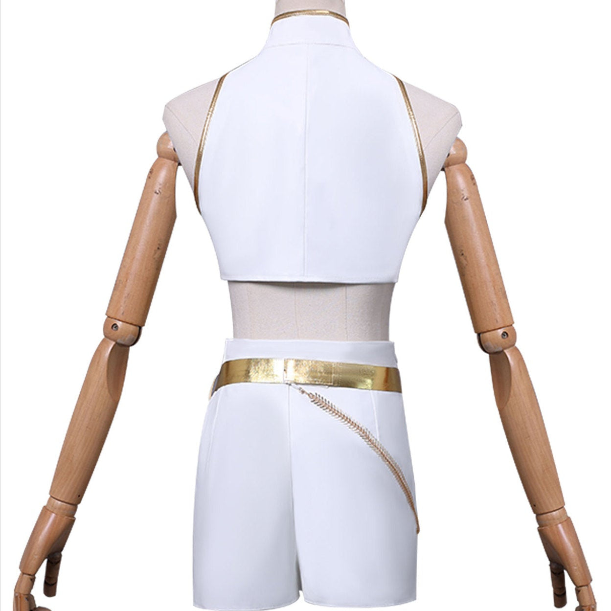 L-email Wig Kpop Demon Hunter White Outfit Rumi Cosplay Costume (XS-XXXL)