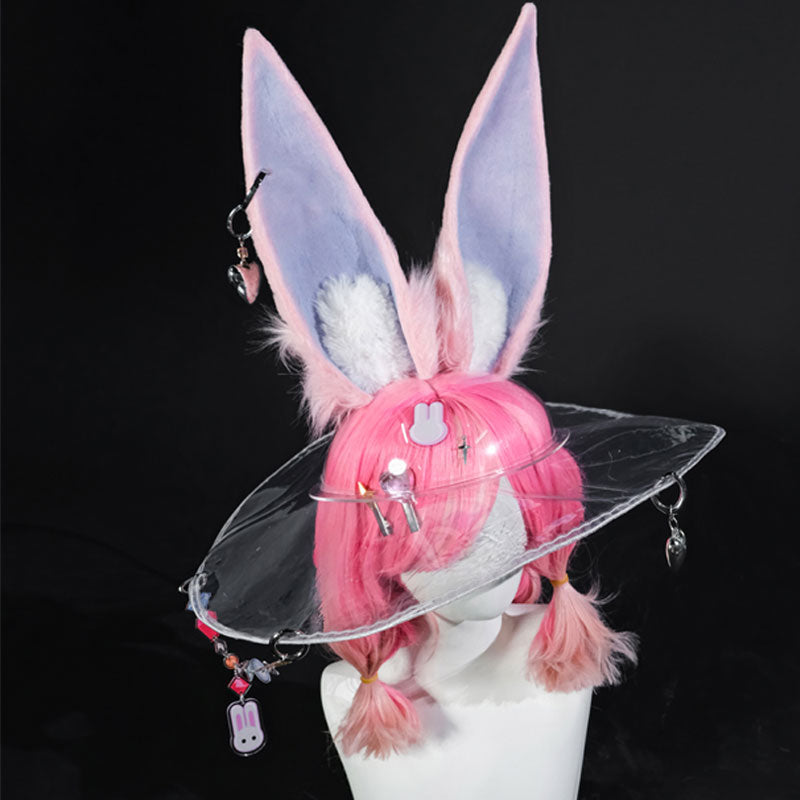 L-email Wig LOL Golden Spatula Ionic Spark Aurora Pink Cosplay Costume Wig Set