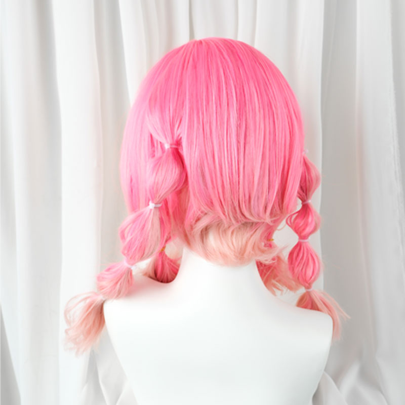 L-email Wig LOL Golden Spatula Ionic Spark Aurora Pink Cosplay Costume Wig Set