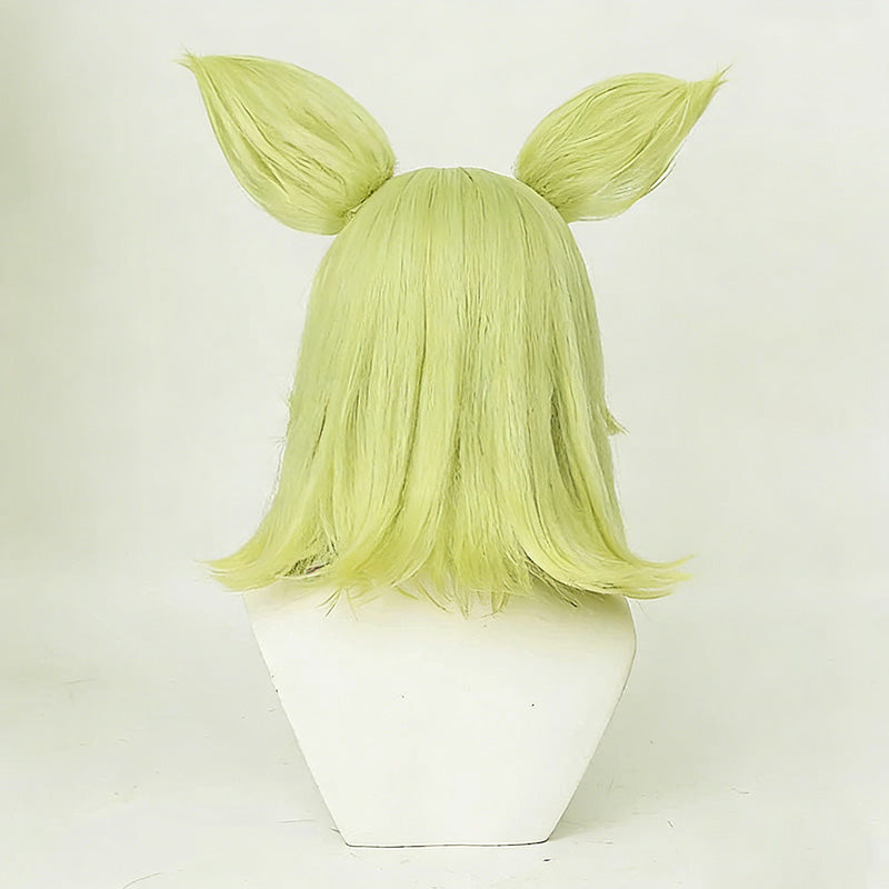 L-email Wig LOL Zeri The Spark Of Zaun 40cm Green Cosplay Wig