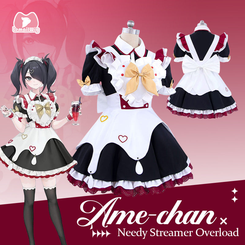 L-email Wig Needy Streamer Overload Ame-chan Cosplay Costume Wig Set