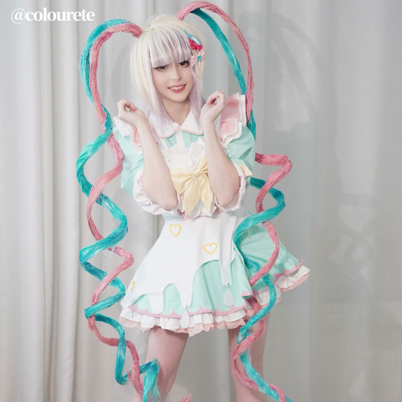L-email Wig Needy Streamer Overload KAngel Cosplay Costume Wig Set