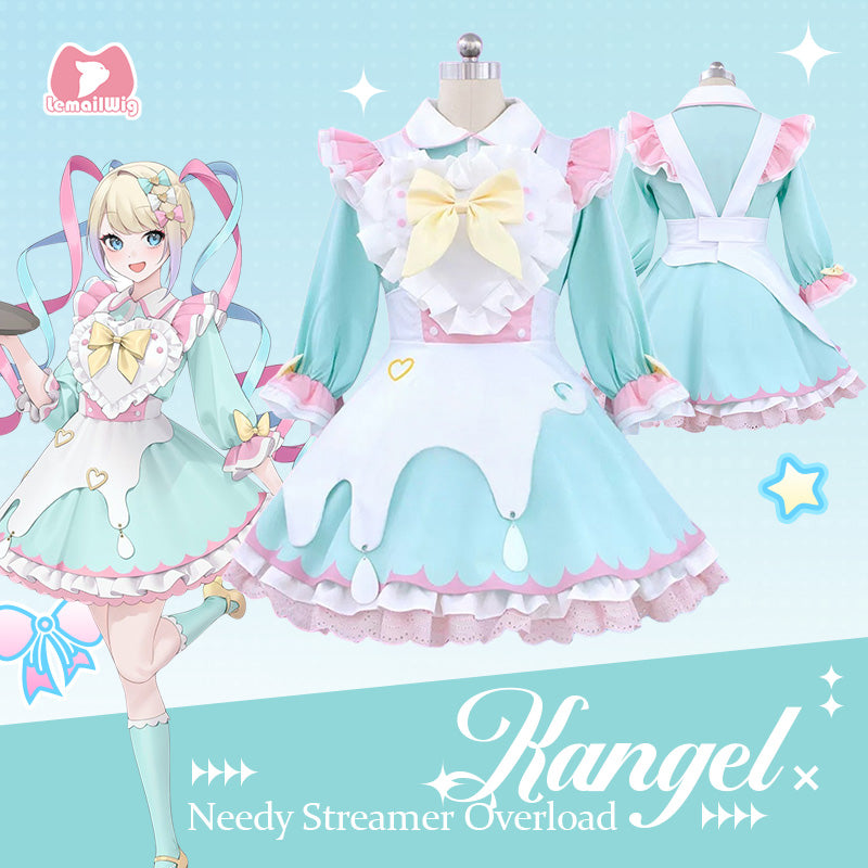 L-email Wig Needy Streamer Overload KAngel Cosplay Costume Wig Set
