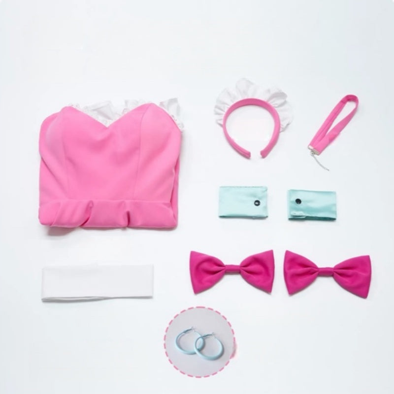 L-email Wig Panty & Stocking with Garterbelt Panty Anarchy Sweets Paradise Maid Outfit Cosplay Costume