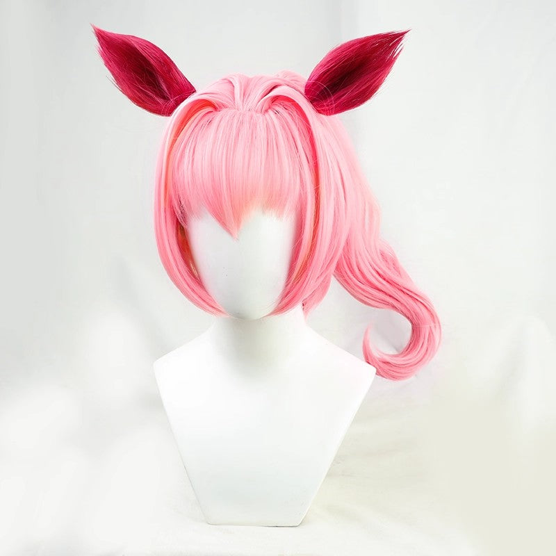 L-email Wig Pretty Derby Haru Urara Pink Cosplay Wig And Tail
