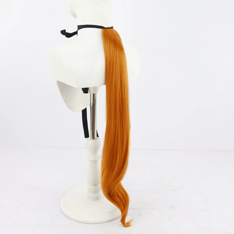 L-email Wig Pretty Derby Silence Suzuka Orange Cosplay Wig And Tail