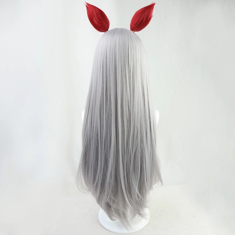 L-email Wig Pretty Derby Tamamo Cross Curly Silver Cosplay Wig