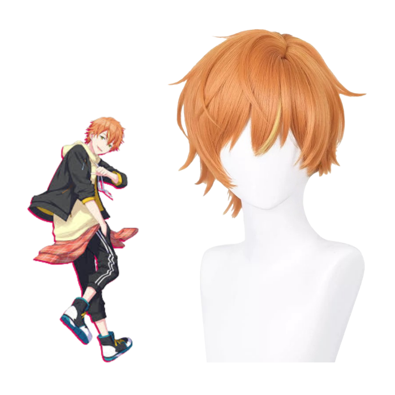L-email_Wig_Project_SEKAI_Shinonome_Akito_Hatsune_Miku_Orange_30cm_Cosplay_Wig
