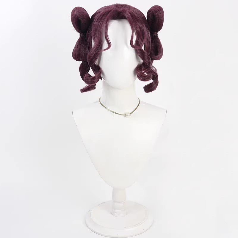 L-email Wig The Apothecary Diaries Shisui Wine red Curls Cosplay Wig