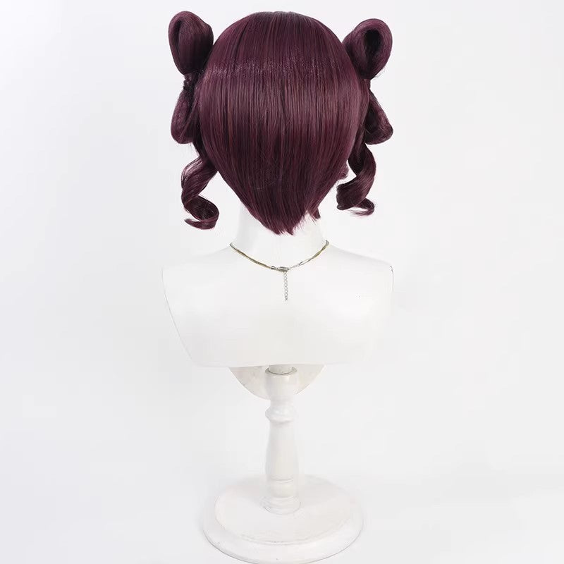 L-email Wig The Apothecary Diaries Shisui Wine red Curls Cosplay Wig