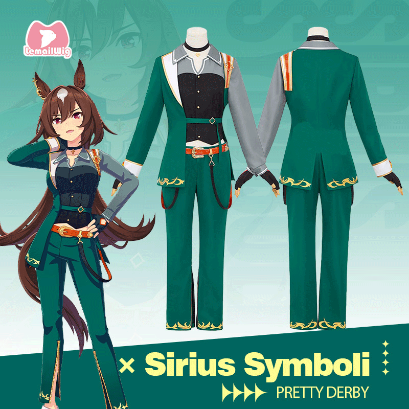 L-email Wig Uma musume: Pretty Derby Sirius Symboli Cosplay Costume