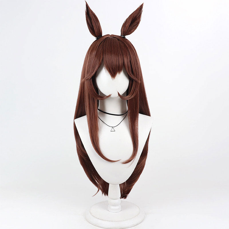 L-email Wig Umamusume: Pretty Derby Gentildonna Brown Cosplay Wig And Tail01