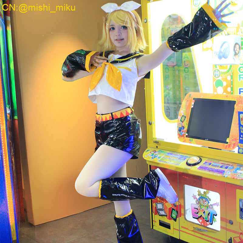 L-email Wig Vocaloid Kagamine Rin Cosplay Costume And Wig Kit