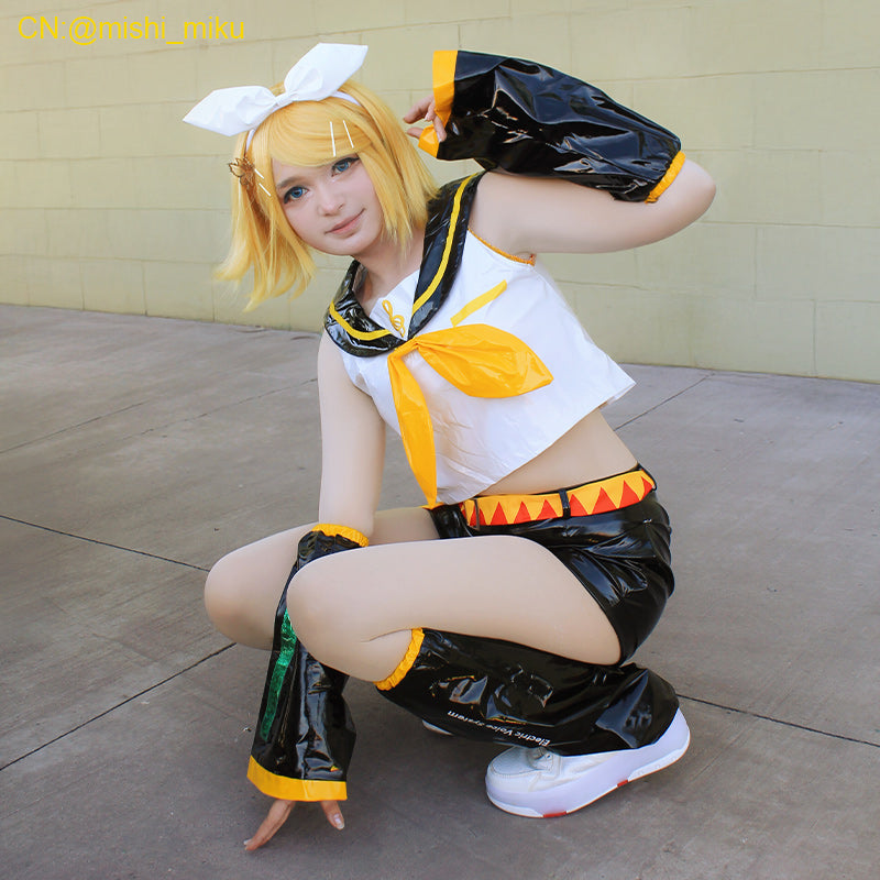 L-email Wig Vocaloid Kagamine Rin Cosplay Costume And Wig Kit