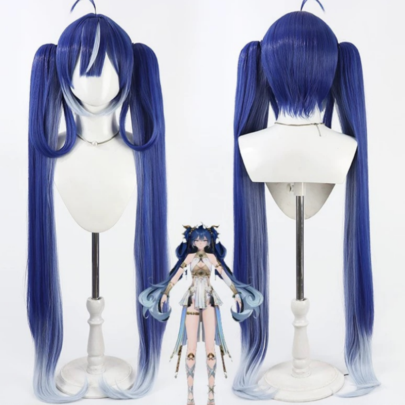 L-email Wig Wuthering Waves Luno Cosplay Wig 100cm Blue Cosplay Wig01
