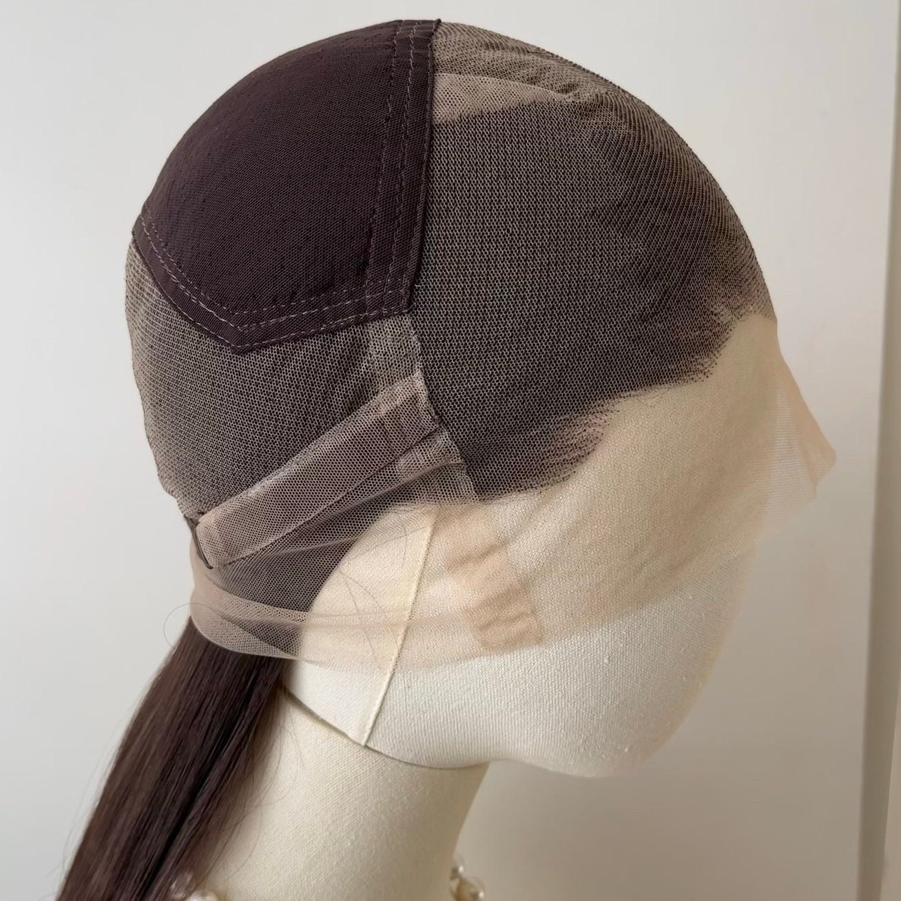 L-email wig Full Lace Wig Blonde Black Long Straight Base Wig