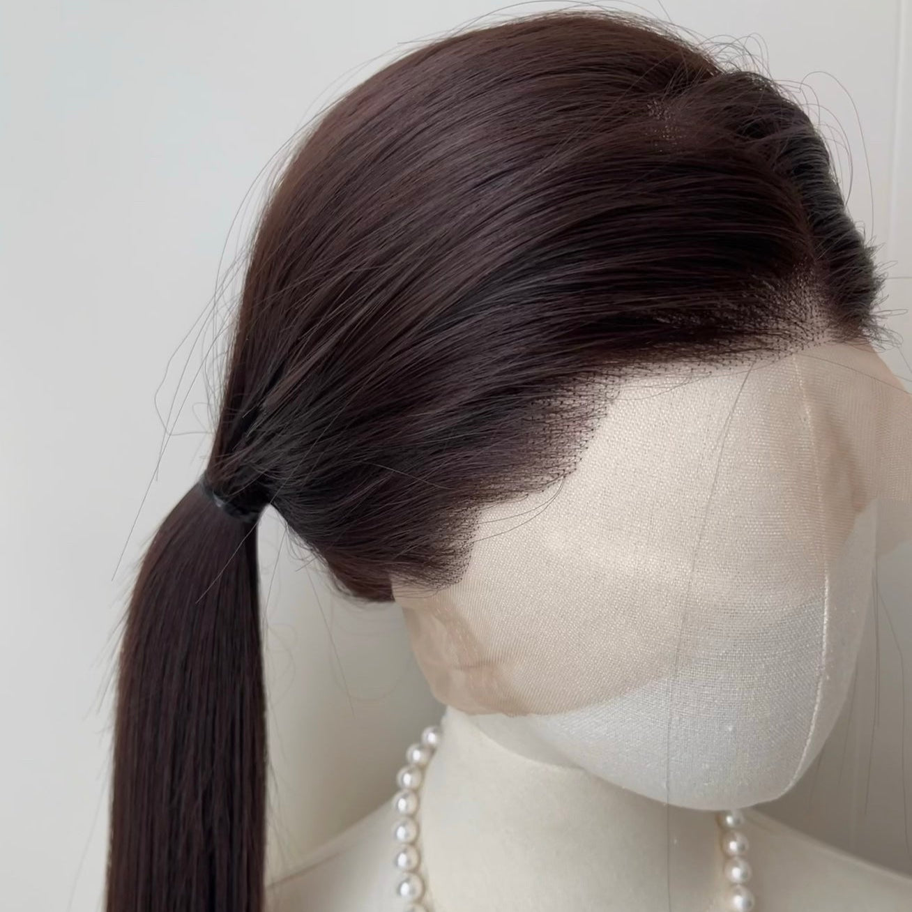 L-email wig Full Lace Wig Blonde Black Long Straight Base Wig