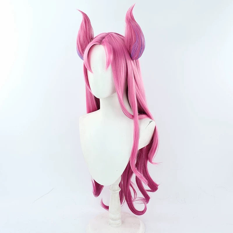 LOL Star Guardian Kaisa Cosplay Wig Women 90cm Long Straight Mixed Color