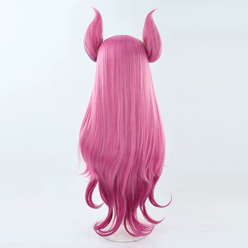 LOL Star Guardian Kaisa Cosplay Wig Women 90cm Long Straight Mixed Color