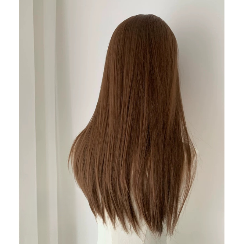 LemailwigBrownLongStraightFrontLaceWig_1