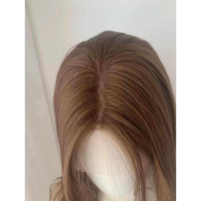 LemailwigBrownLongStraightFrontLaceWig_3