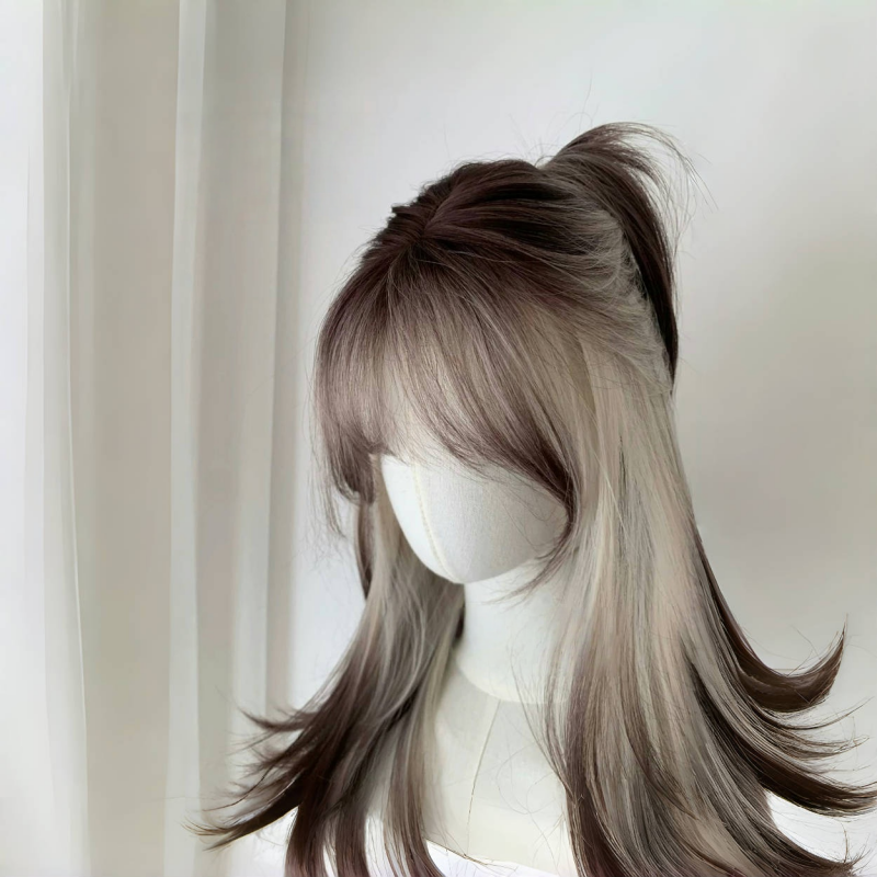 LemailwigBrownMixWhiteGradient50cmFontLaceWig_2